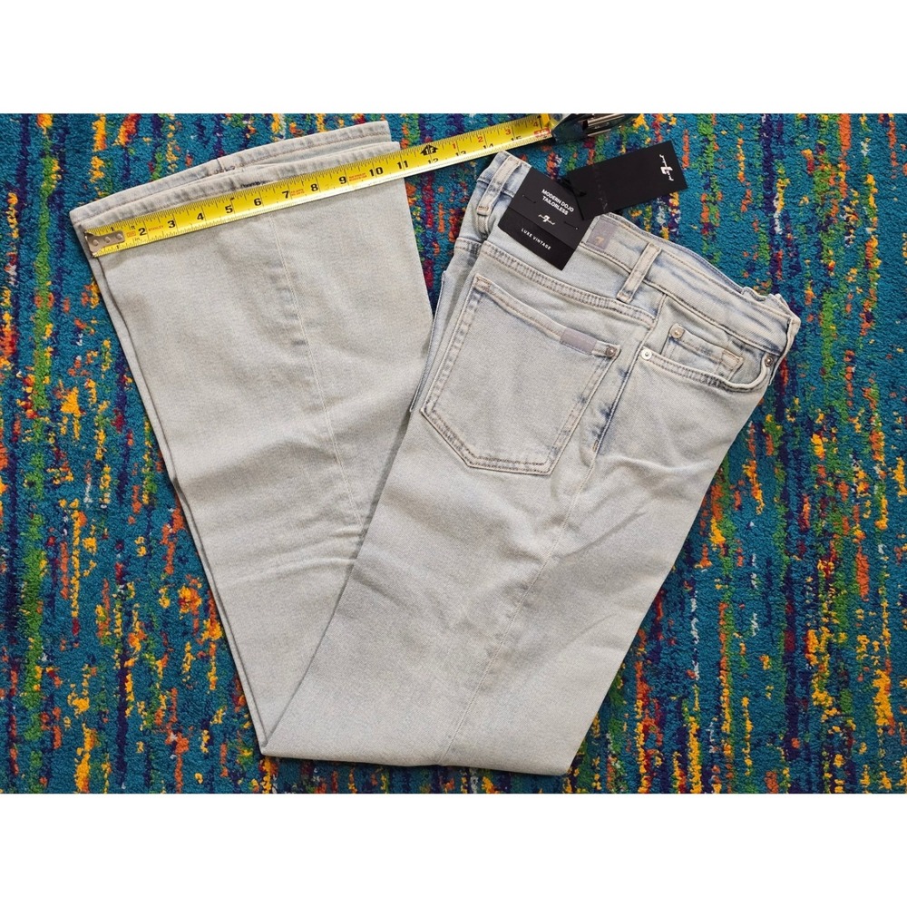 NWT 7 For All Mankind Modern Dojo Jeans Luxe Vintage Frosted‎ Lotus SZ 27 x 32